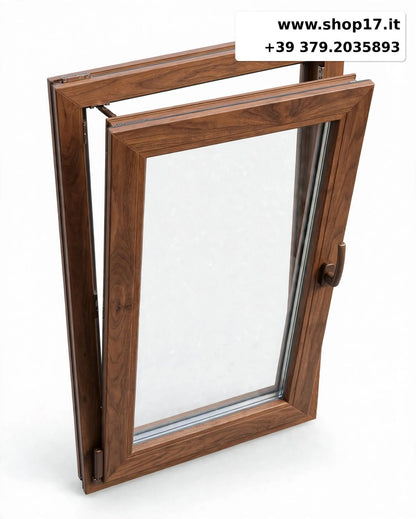 Finestra PVC 1 anta Noce 100x100 - vista 11