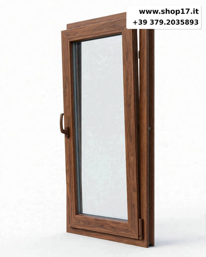 Finestra PVC 1 anta Noce 100x100 - vista 5