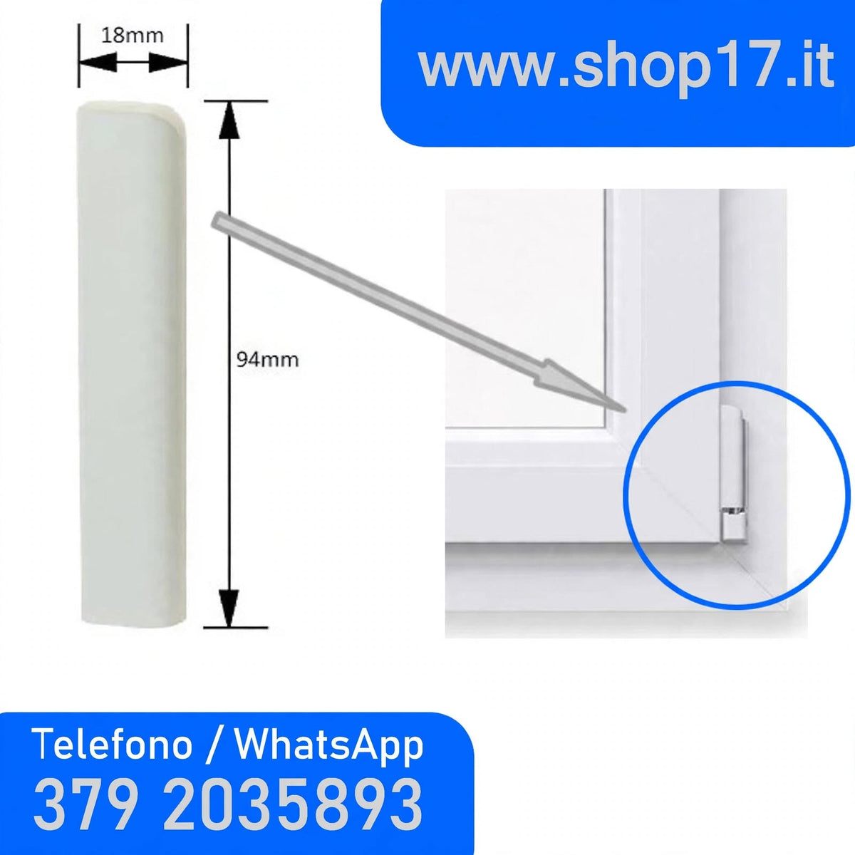 8uds - Funda para bisagras de herraje MACO para ventanas de PVC y puertas francesas - BLANCO