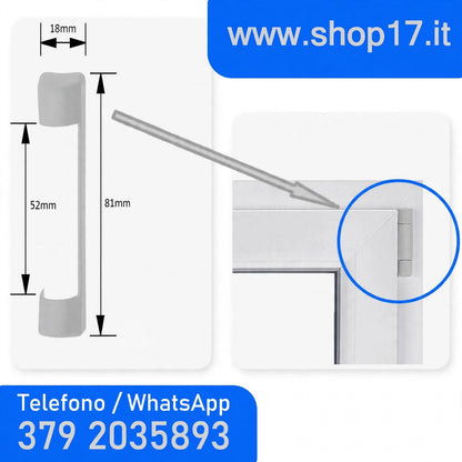 Kit 8 Tappi Copricerniere Grigio per Finestre PVC - Originali MACO - Ricambio Completo