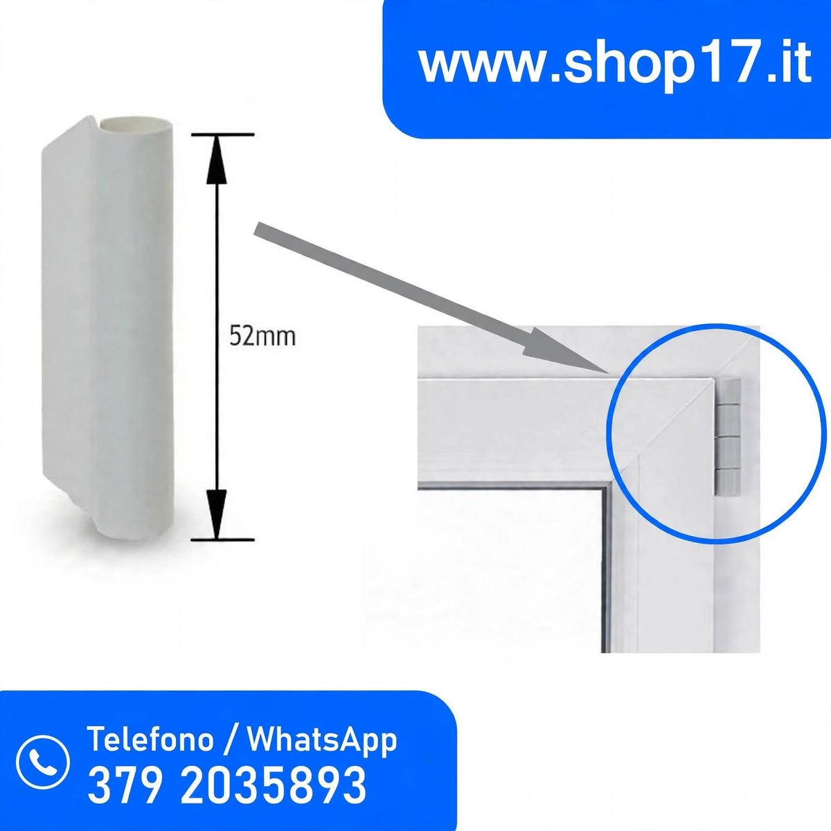 Kit 8 Tappi Copricerniere Grigio per Finestre PVC - Originali MACO - Ricambio Completo