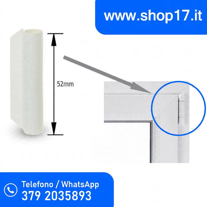 8uds - Funda para bisagras de herraje MACO para ventanas de PVC y puertas francesas - BLANCO