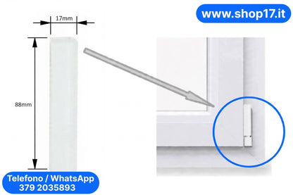 Kit 10 Tappi Copricerniere Bianchi per Finestre PVC - Originali ROTO - Ricambio Completo R07,2