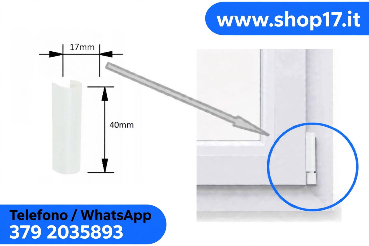 Kit 10 Tappi Copricerniere Bianchi per Finestre PVC - Originali ROTO NT - Ricambio Completo R07,2
