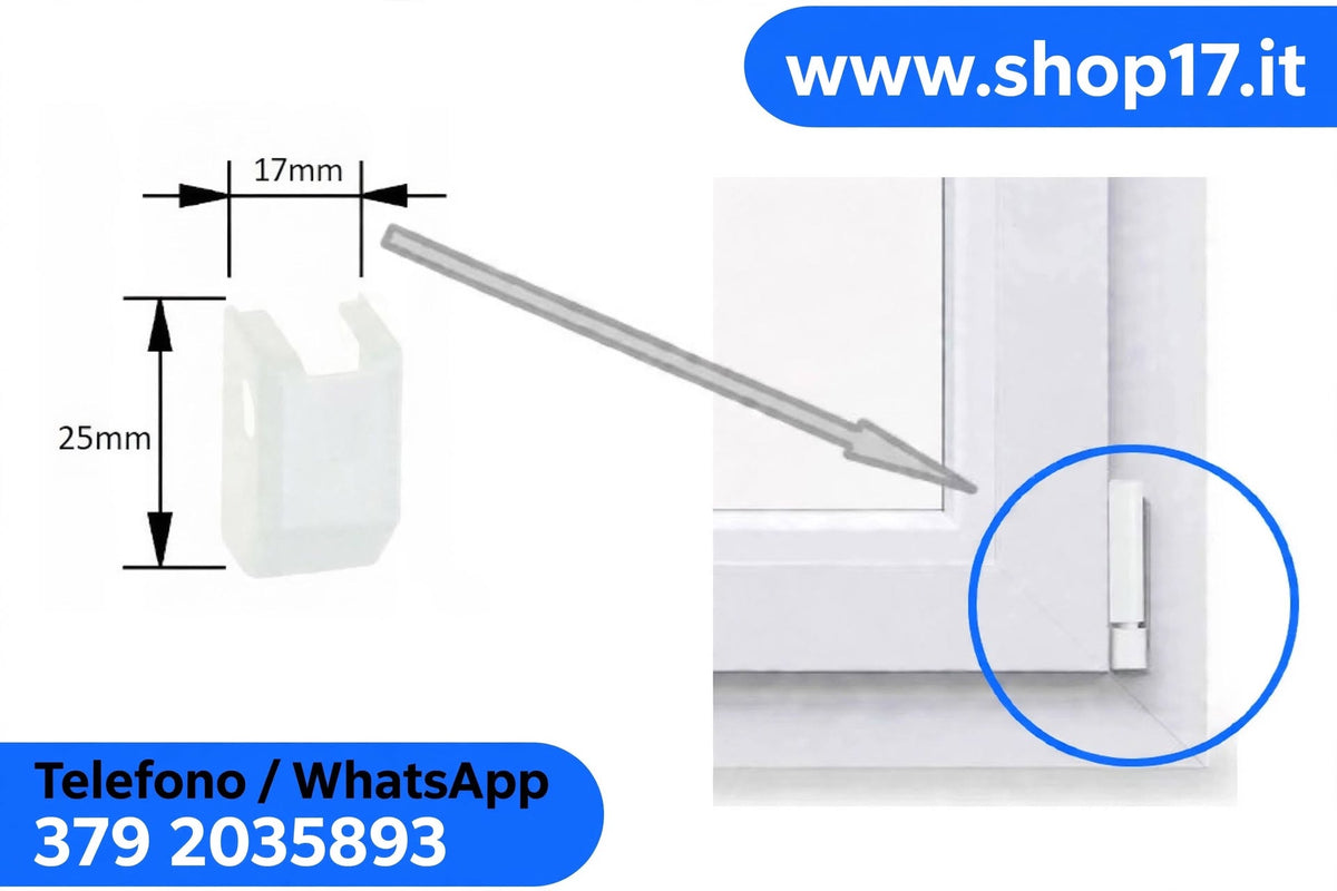 Kit 10 Tappi Copricerniere Bianchi per Finestre PVC - Originali ROTO - Ricambio Completo R07,2