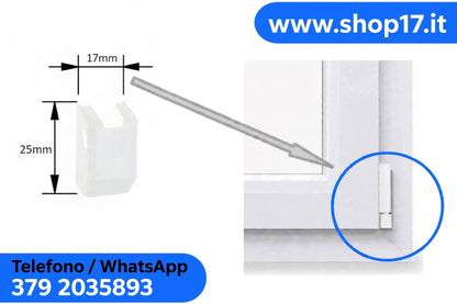 Kit 10 Tappi Copricerniere Bianchi per Finestre PVC - Originali ROTO - Ricambio Completo R07,2