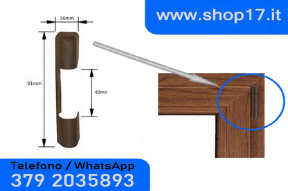 Kit 8 Copricerniere ROTO NX Marrone RAL 8017 R04.4 Originali