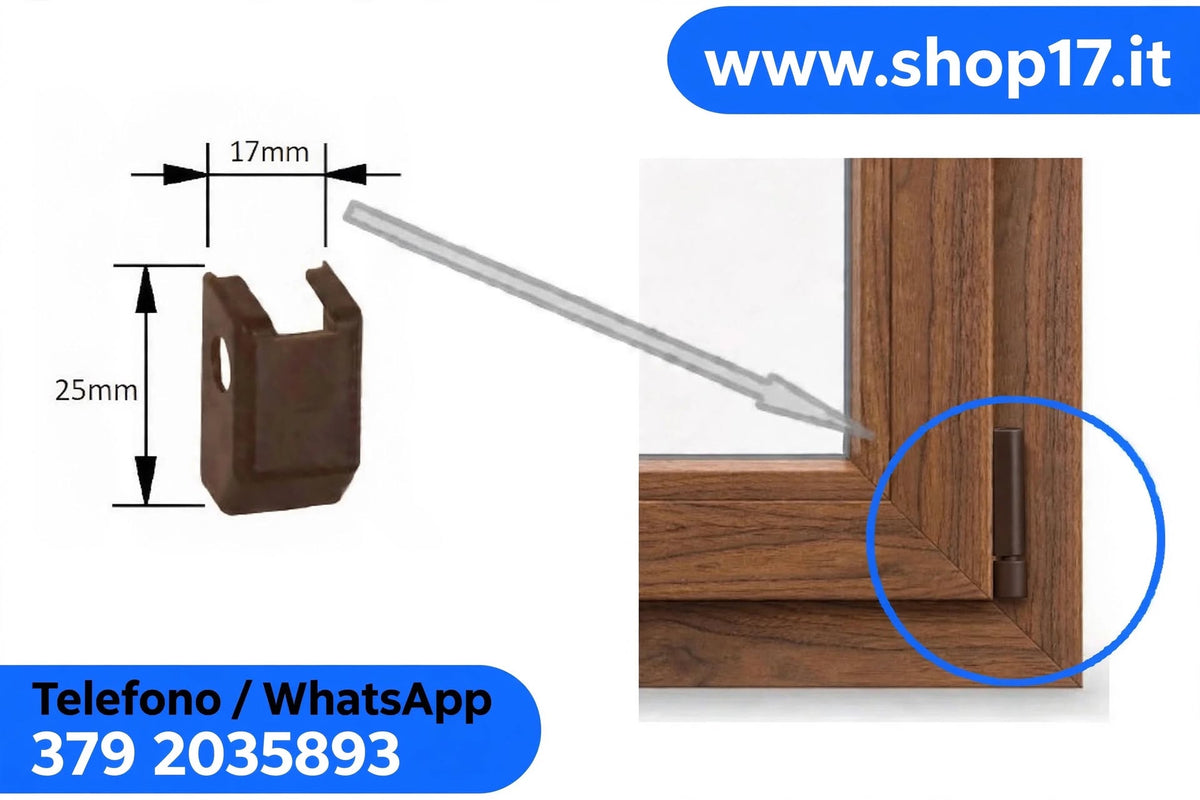 Kit 8 Copricerniere ROTO NX Marrone RAL 8017 R04.4 Originali