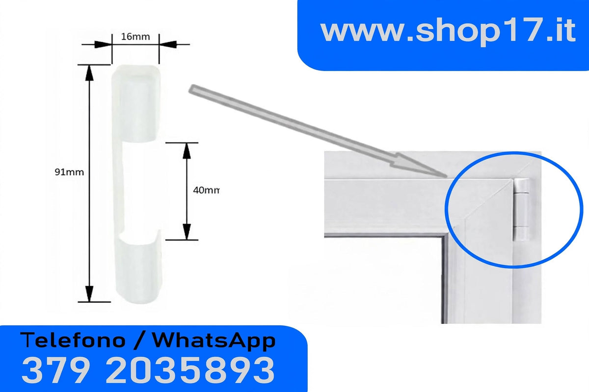 Kit 10 Tappi Copricerniere Bianchi per Finestre PVC - Originali ROTO - Ricambio Completo R07,2