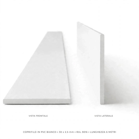 Cubrecables de PVC de 30x2,5 mm, color Blanco