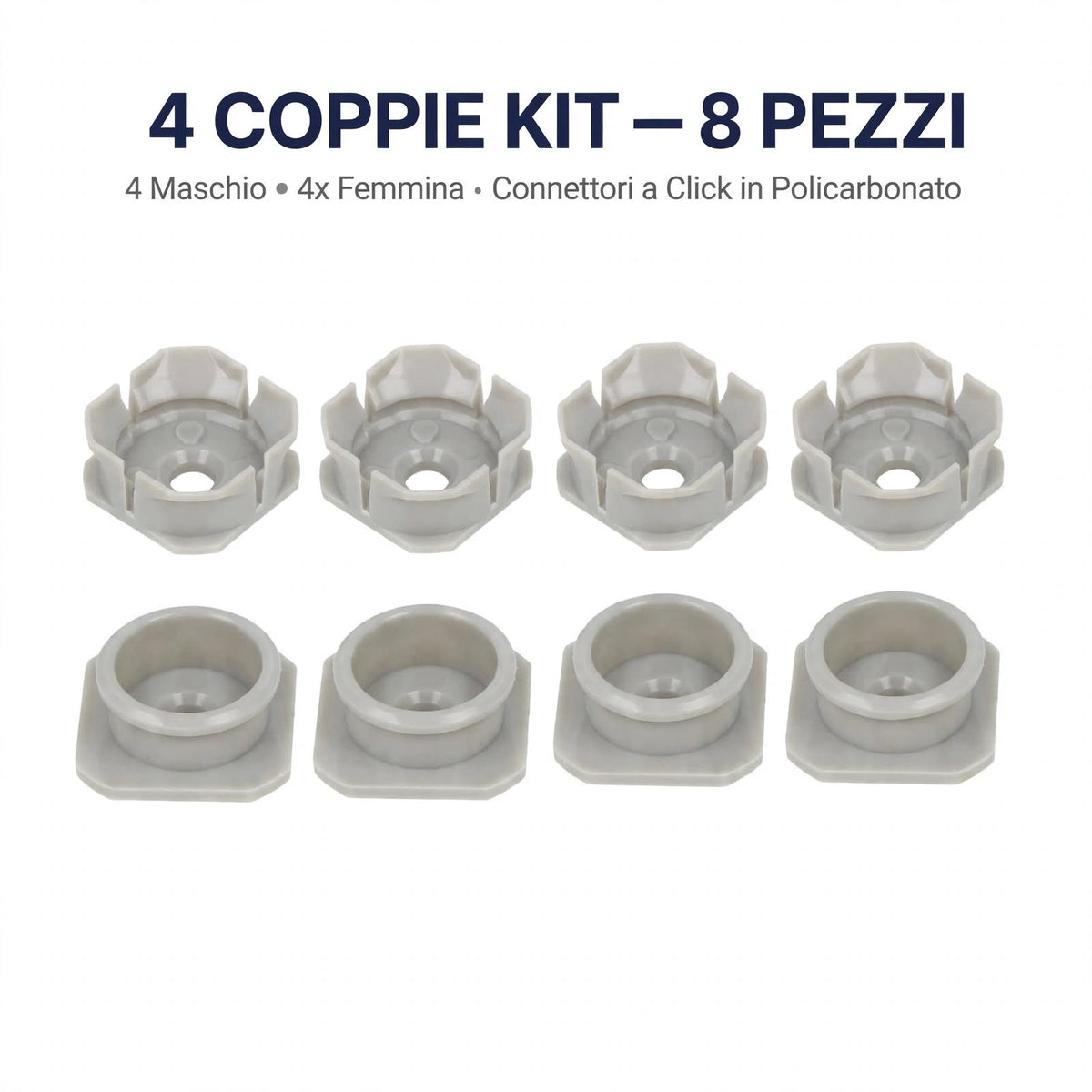 KIT Fissaggio Invisibile Pannelli - 4 Coppie SISO CLICK Original + Segnapunto + Viti Incluse
