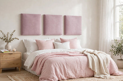 Pannello Imbottito da Parete 100cm - Modello SD - Su Misura H 30-100cm - Velluto Trinity 20 Colori