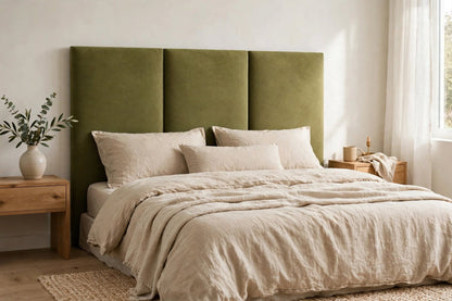 Pannello Imbottito da Parete 100cm - Modello SD - Su Misura H 30-100cm - Velluto Trinity 20 Colori