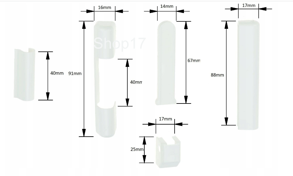 OFFERTA - 10pz Coperture per cerniere ferramenta ROTO NT per finestre e porte finestre in pvc - BIANCO r07.2