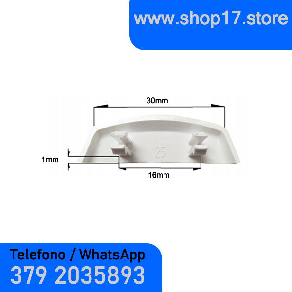 10uds - Cubiertas para bisagras de herraje ROTO NX para ventanas de PVC y ventanas francesas - BLANCO r07.2