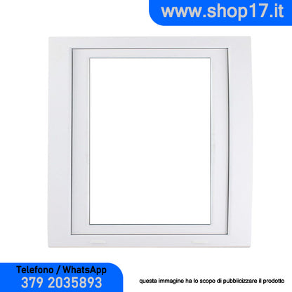 cm 100 x 70 - Finestra in pvc bianca 1 anta (L 1000 x H 700 mm - cm 100x70)