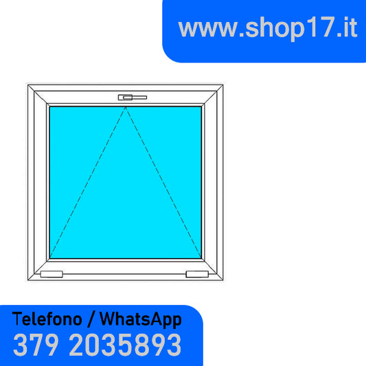 cm 100 x 80 - Finestra in pvc bianca vasistas (L 1000 x H 800 mm - cm 100x80)