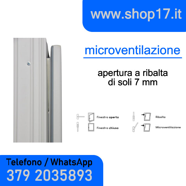 cm 70 x 80 - Finestra in pvc bianca 1 anta - economica (L 700 x H 800 –  Shop17