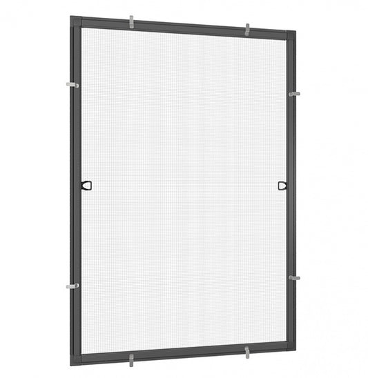 OFFERTA - Zanzariera con telaio in Alluminio fisso per finestre - Tenda antimosche,  anti Insetti - RollNet