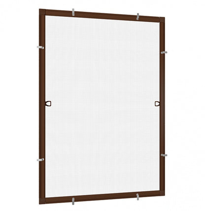 OFFERTA - Zanzariera con telaio in Alluminio fisso per finestre - Tenda antimosche,  anti Insetti - RollNet
