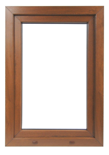 70 x 100 cm – Walnuss-PVC-Fenster mit 1 Tür – preiswertes Holzimitat (L 700 x H 1000 mm – 70 x 100 cm)