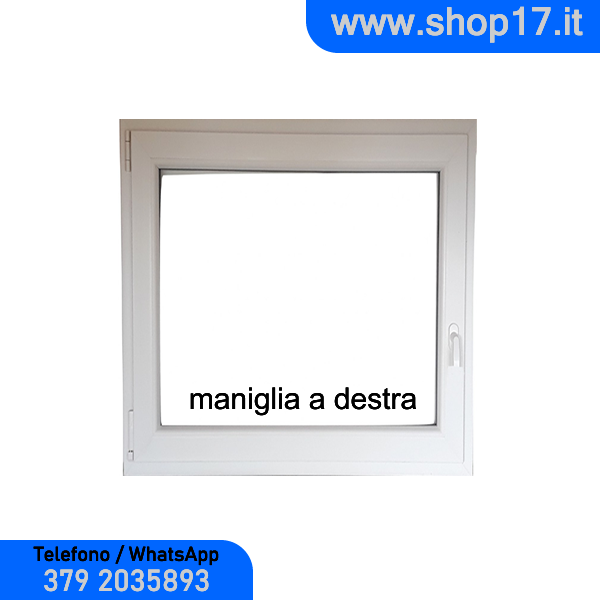 cm 60 x 90 - Finestra in pvc bianca 1 anta - economica (L 600 x H 900 –  Shop17
