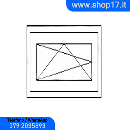60 x 70 cm - Ventana PVC blanca 1 puerta - económica (L 600 x H 700 mm)