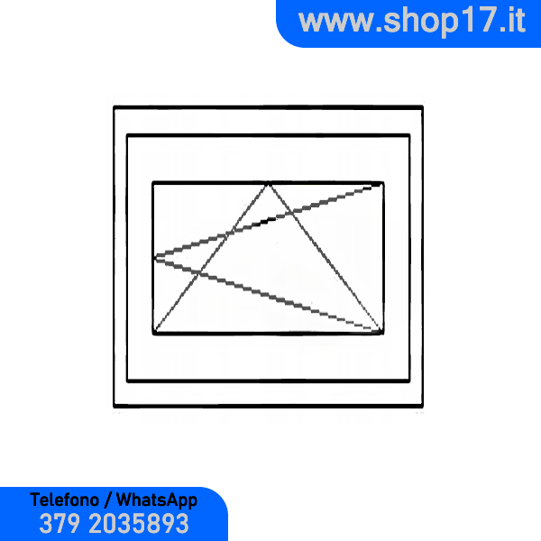 60 x 80 cm - Ventana PVC blanca 1 puerta - económica (L 600 x H 800 mm)