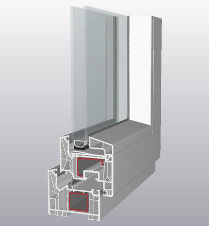 80 x 90 cm – Walnuss-PVC-Fenster 1 Tür – preiswertes Holzimitat (L 800 x H 900 mm – 80 x 90 cm)